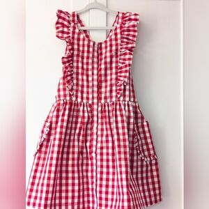 Tommy Hilfiger, Girls Gingham Pinafore Dress, Size 6